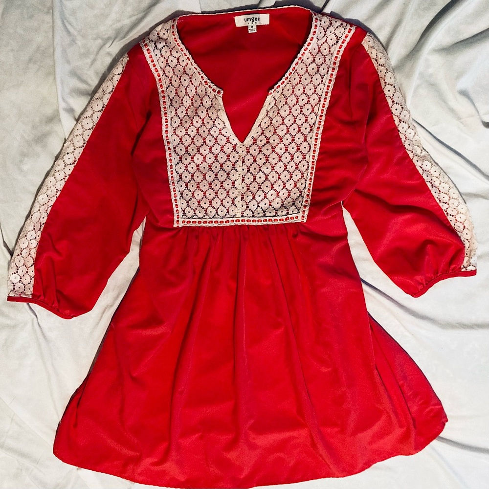 Medium Pink & Lace Tunic Dress